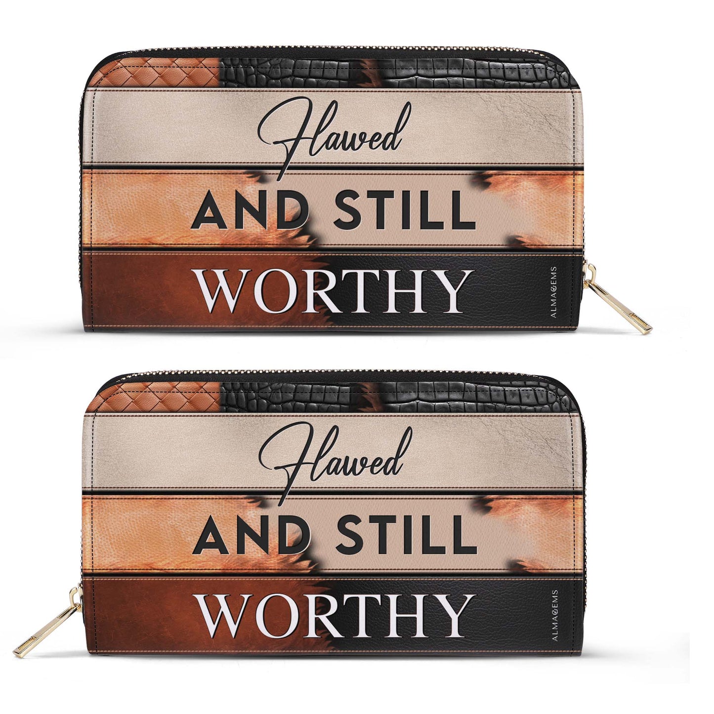 Flawed And Still Worthy - Women Leather Wallet - PG17WL