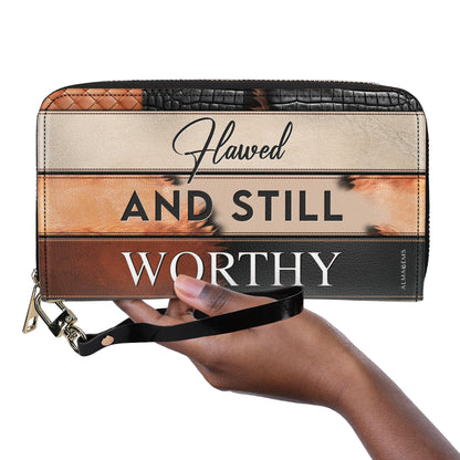 Flawed And Still Worthy - Women Leather Wallet - PG17WL