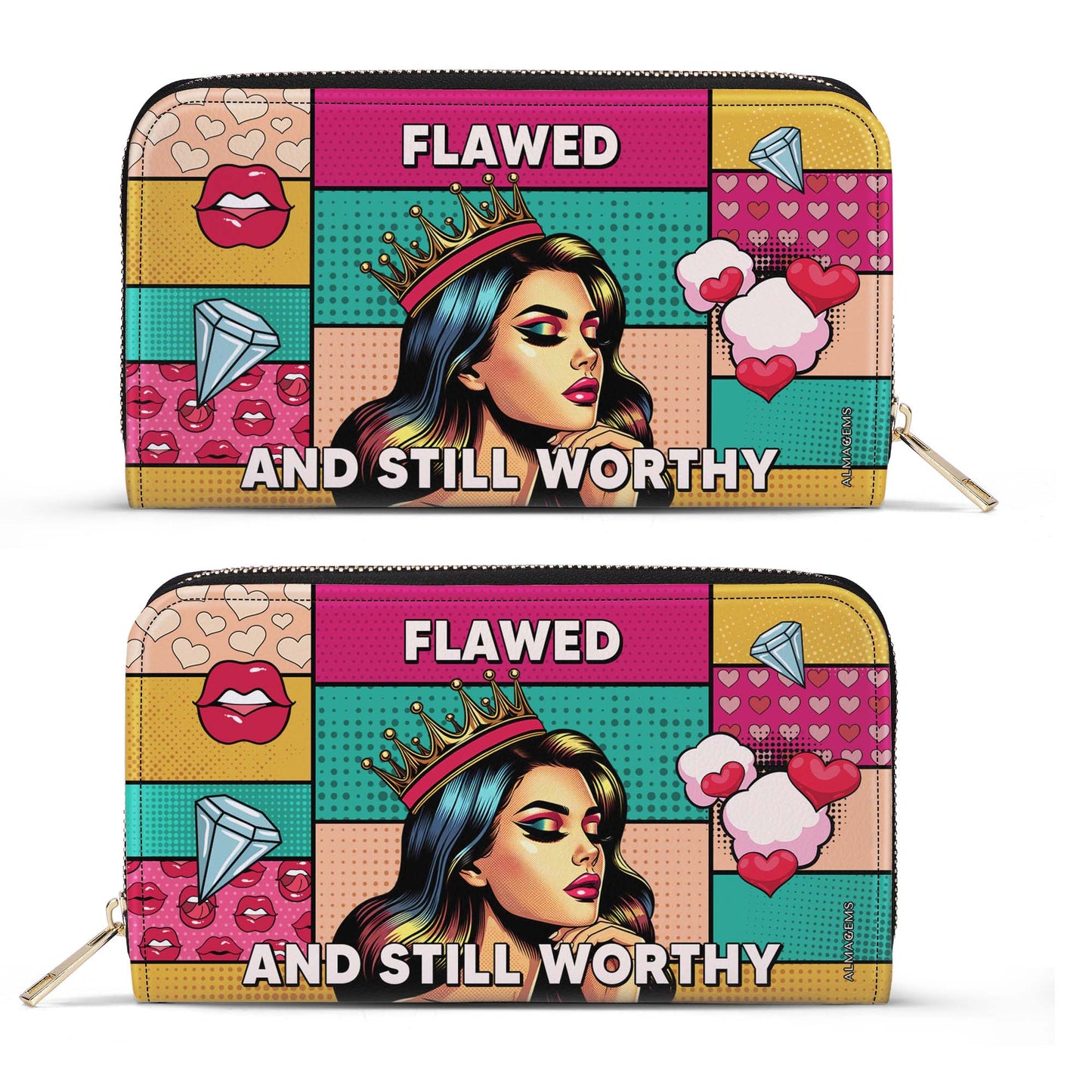 Falled And Still Worthy - Cartera de piel para mujer - PG18WL