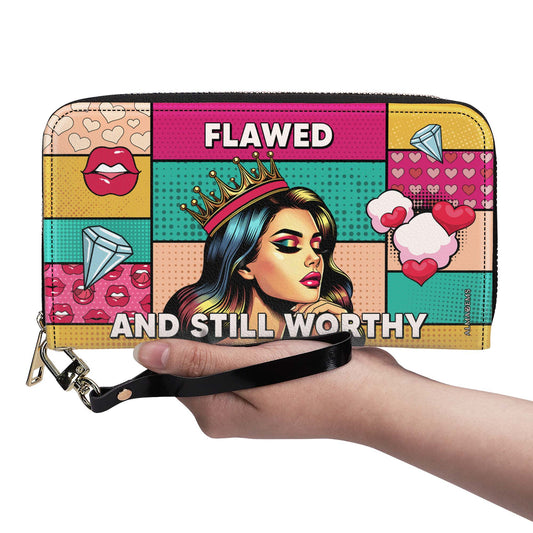 Flawed And Still Worthy - Women Leather Wallet - PG18WL