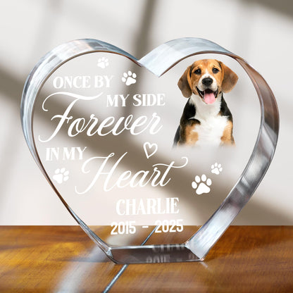 Once By My Side Forever In My Heart, Paws and Heart Shape