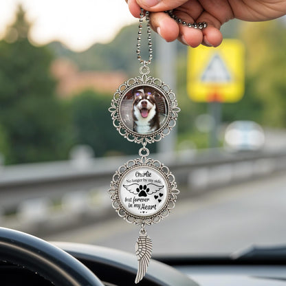 Charlie No Longer By My Side But Forever In My Heart, Angel Wing And Pendant Charm