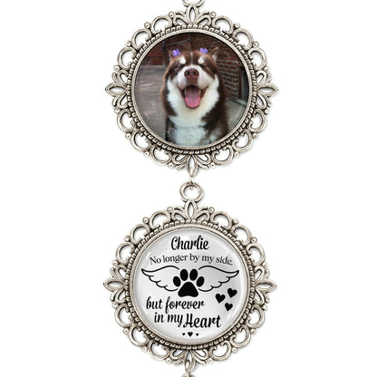 Charlie No Longer By My Side But Forever In My Heart, Angel Wing And Pendant Charm