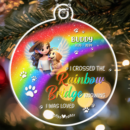 I Wish The Rainbow Bridge Had Visiting Hours Ornament - Personalized Custom Acrylic Ornament, Car Ornament - PME006_HGO