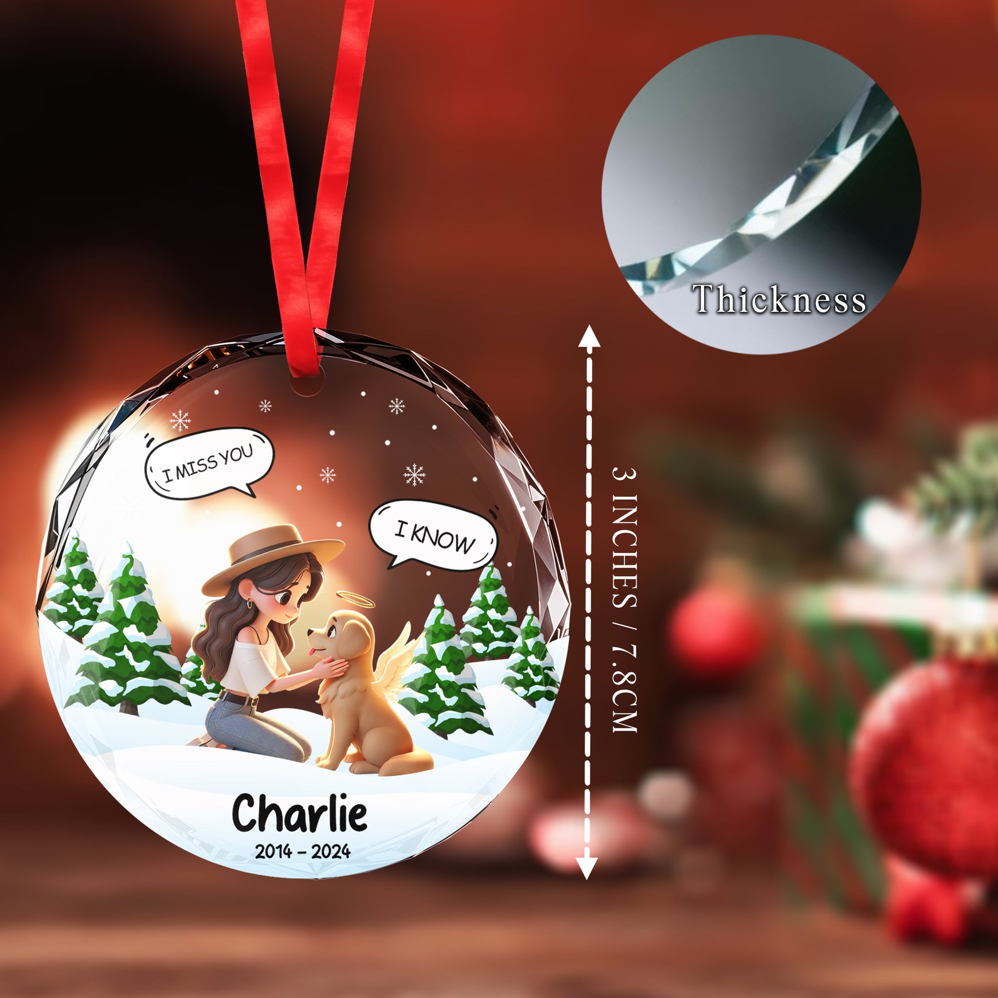 I Miss You I Know Personalized Ornament