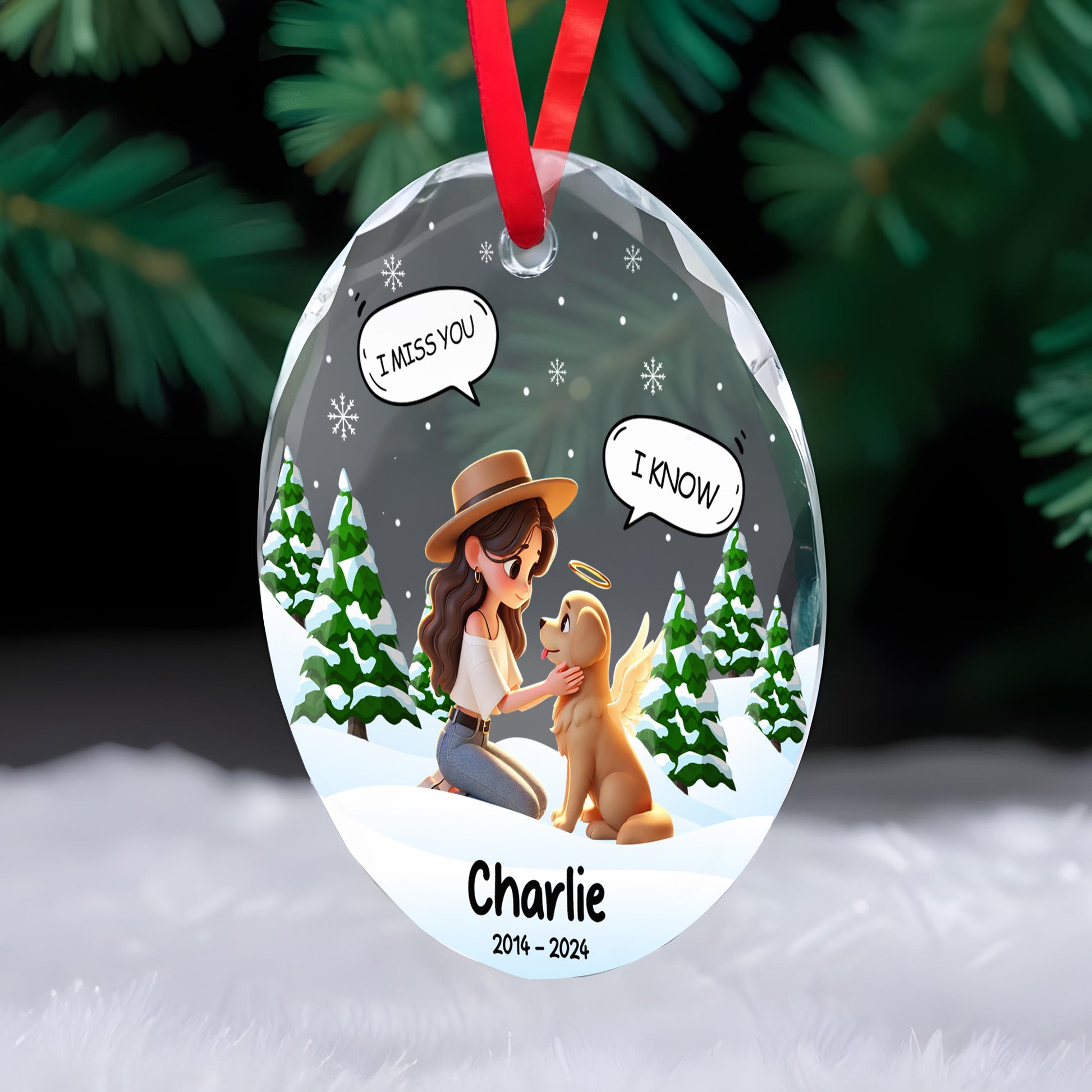 I Miss You I Know Personalized Ornament