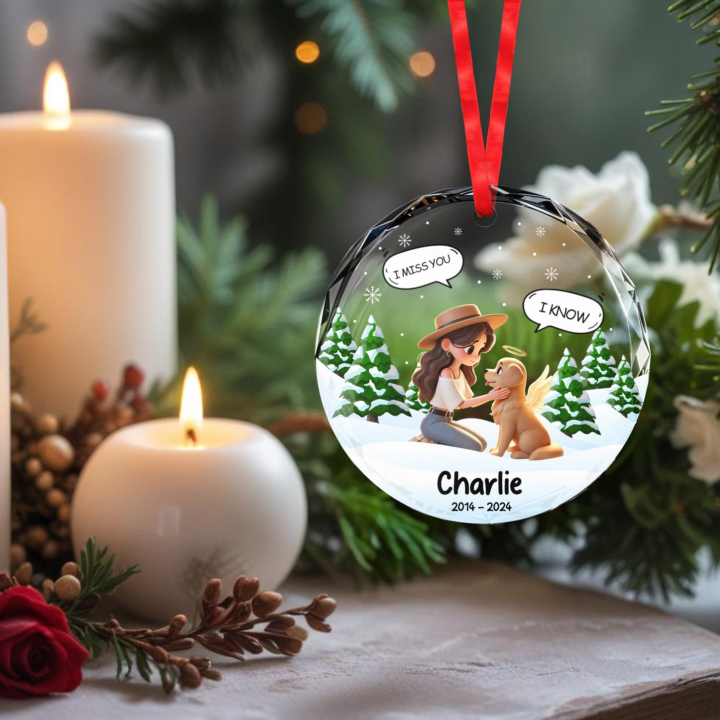 I Miss You I Know Personalized Ornament