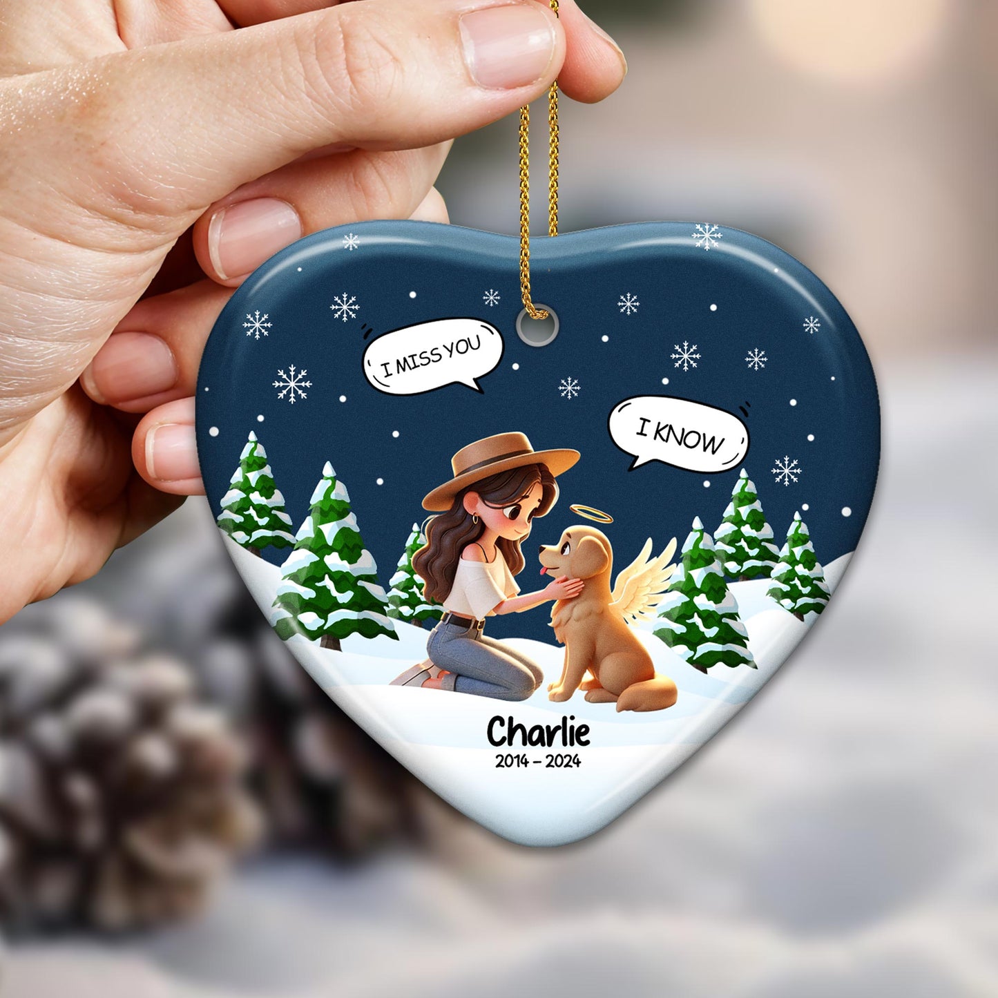 I Miss You, I Know Heartfelt Ornament