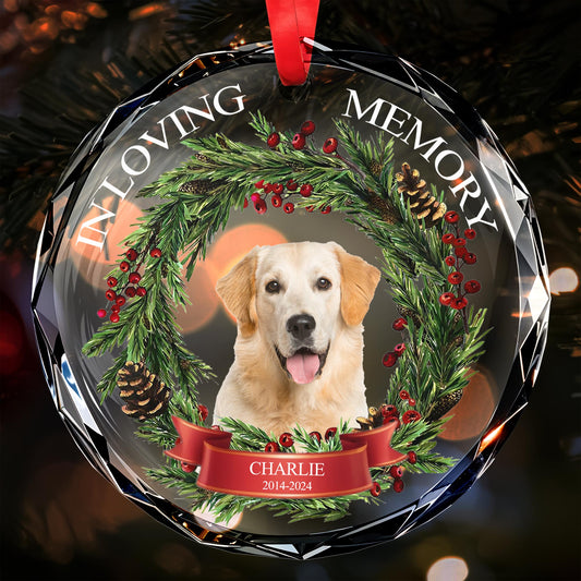 In Loving Memory Custom Glass Ornament