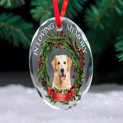 In Loving Memory Custom Glass Ornament