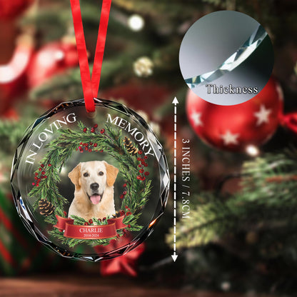 In Loving Memory Custom Glass Ornament