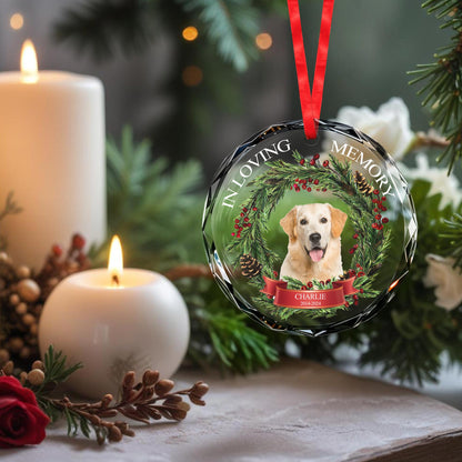 In Loving Memory Custom Glass Ornament