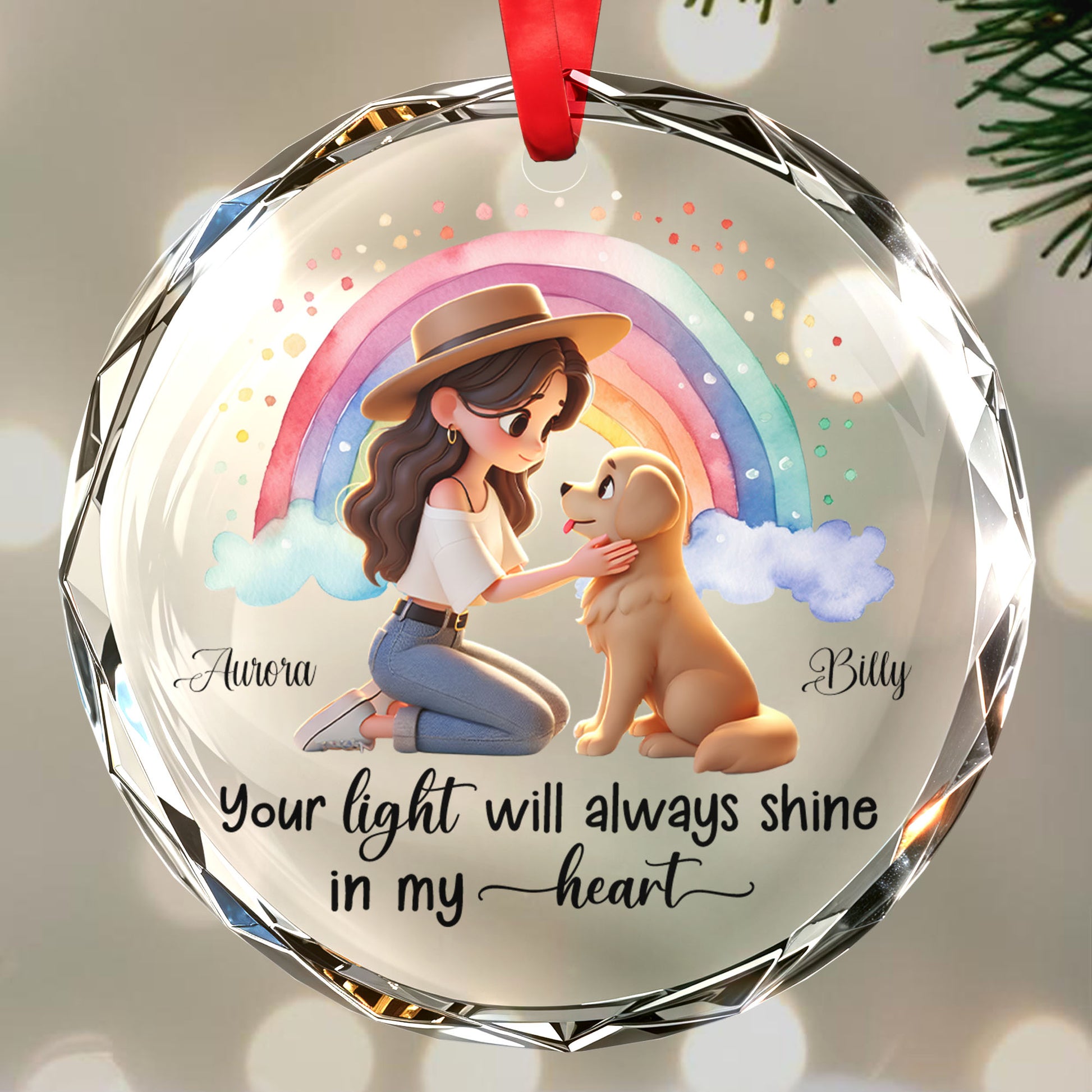 Your Light Will Always Shine Rainbow Girl And Dog