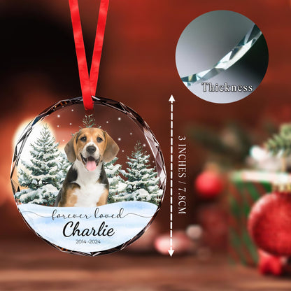 Forever Loved Dog In Snowy Scene Ornament