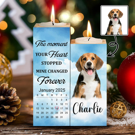 The Moment Your Heart Stopped, Candle With Dog Design