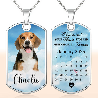 The Moment Your Heart Stopped, Dog Tag With Paw Print