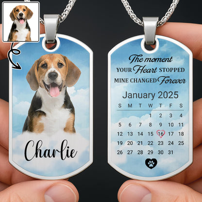 The Moment Your Heart Stopped, Dog Tag With Paw Print