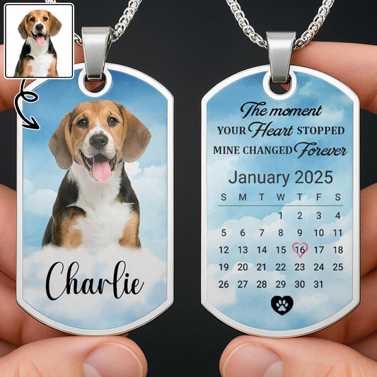 The Moment Your Heart Stopped, Dog Tag With Paw Print