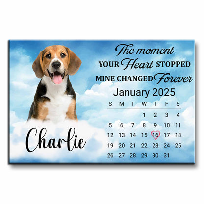The Moment Your Heart Stopped, Calendar With Dog