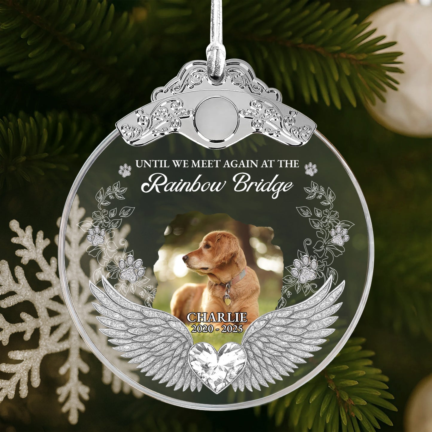 Until We Meet Again At The Rainbow Bridge With Dog And Wings