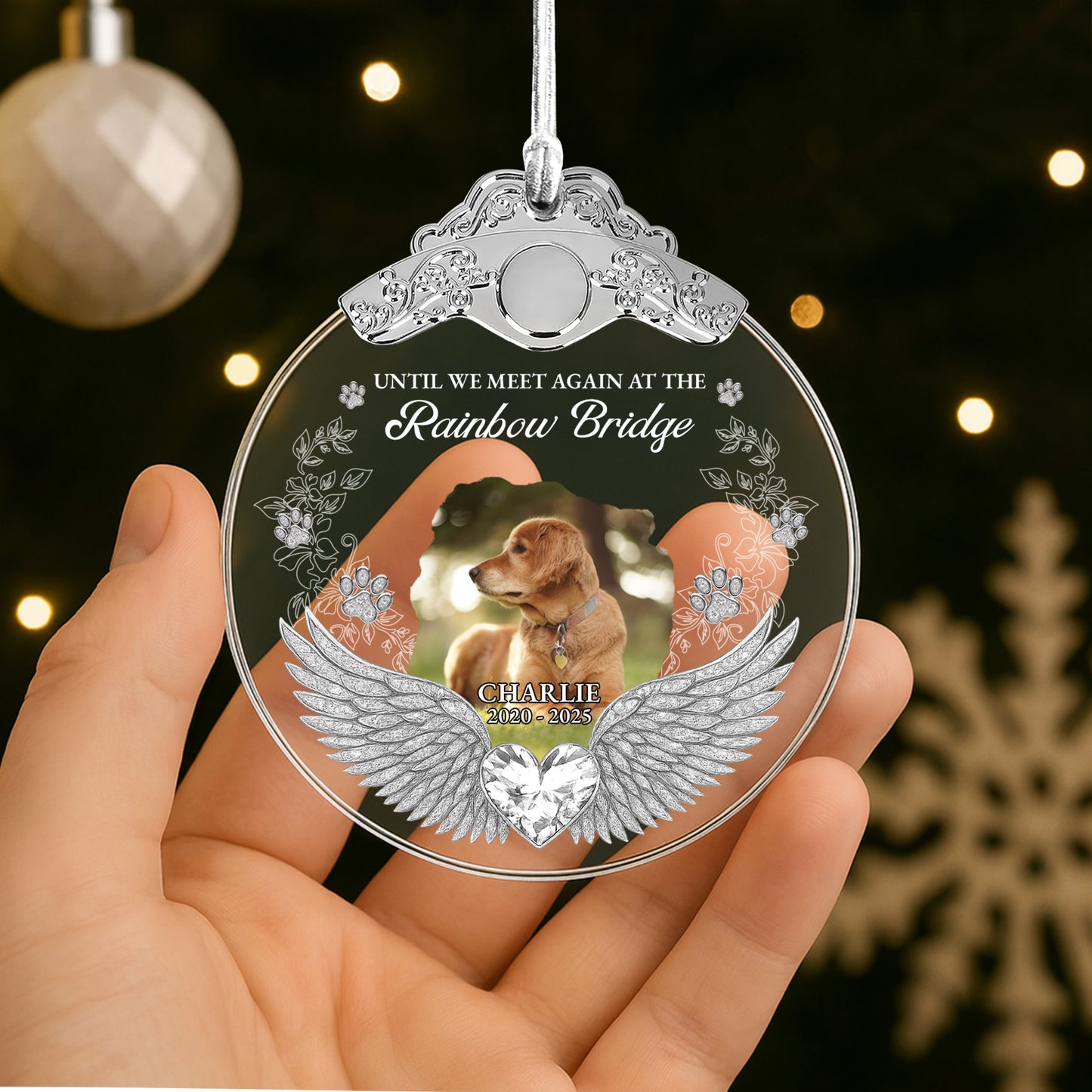 Until We Meet Again At The Rainbow Bridge With Dog And Wings