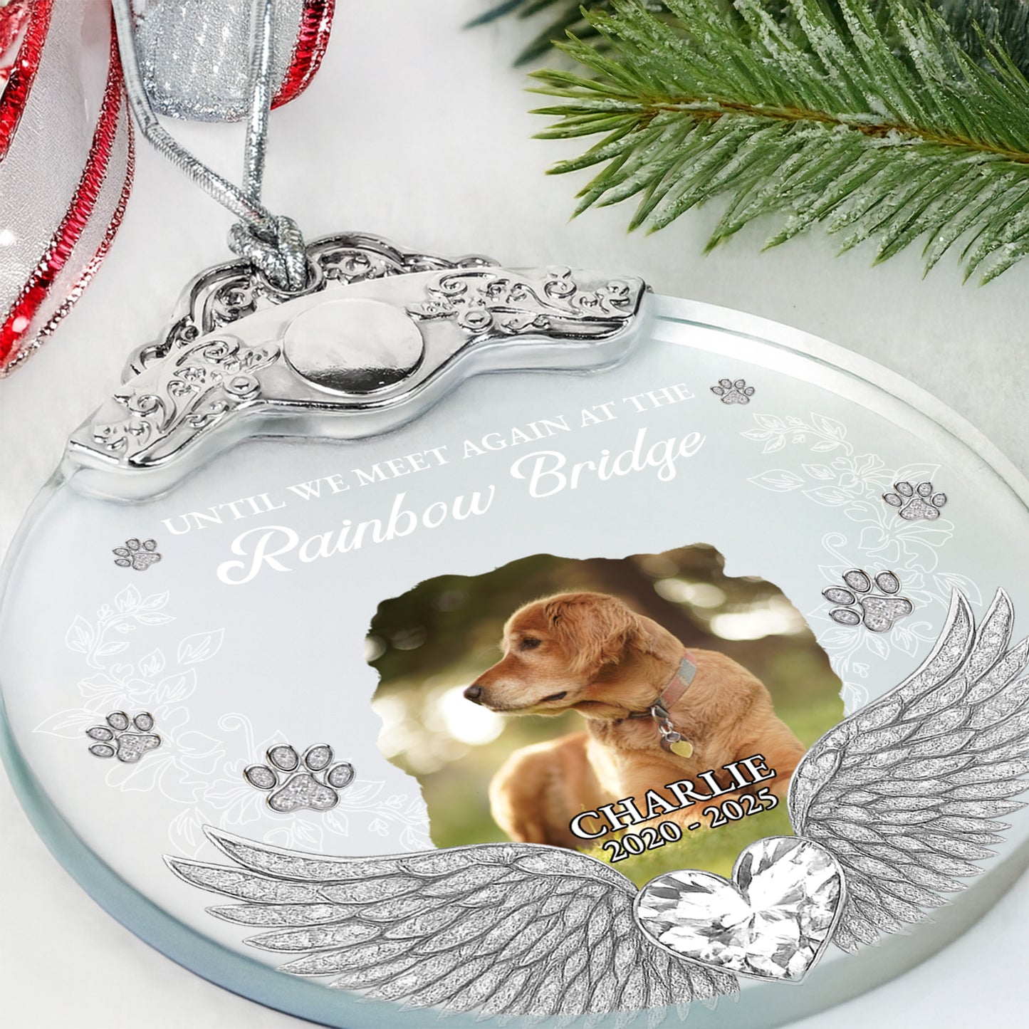 Until We Meet Again At The Rainbow Bridge With Dog And Wings