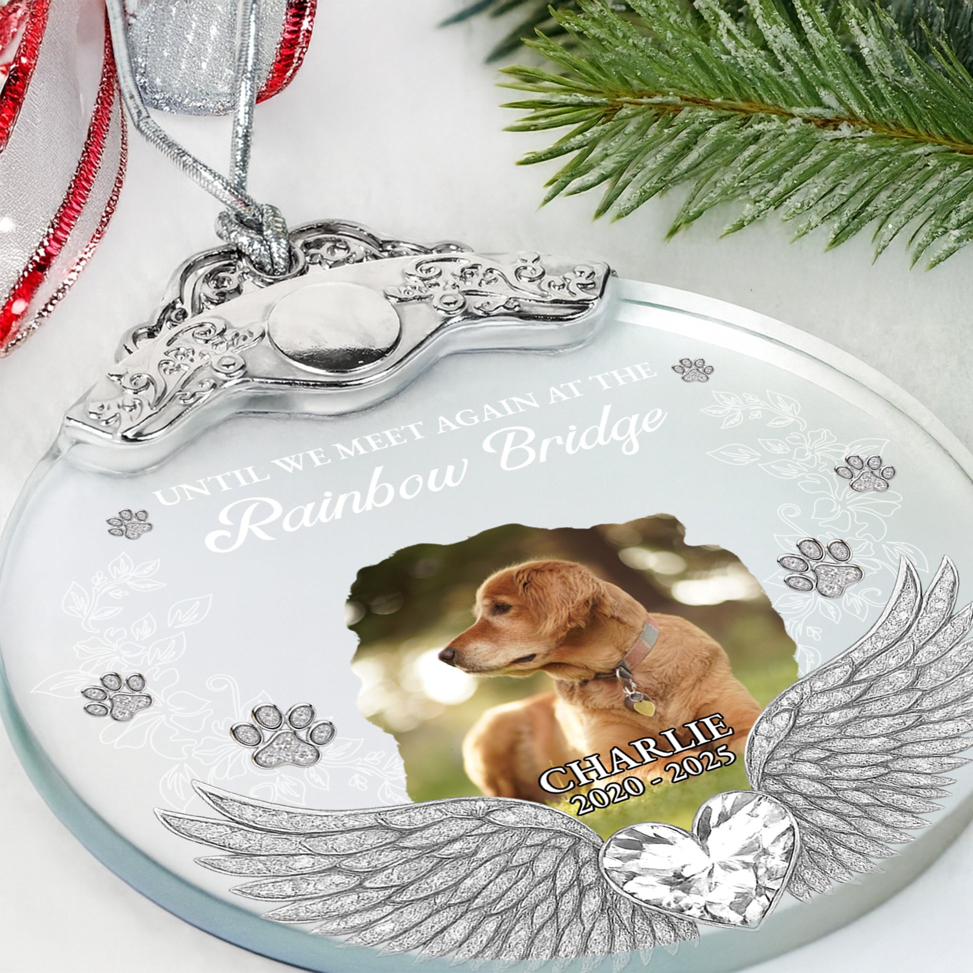 Until We Meet Again At The Rainbow Bridge With Dog And Wings