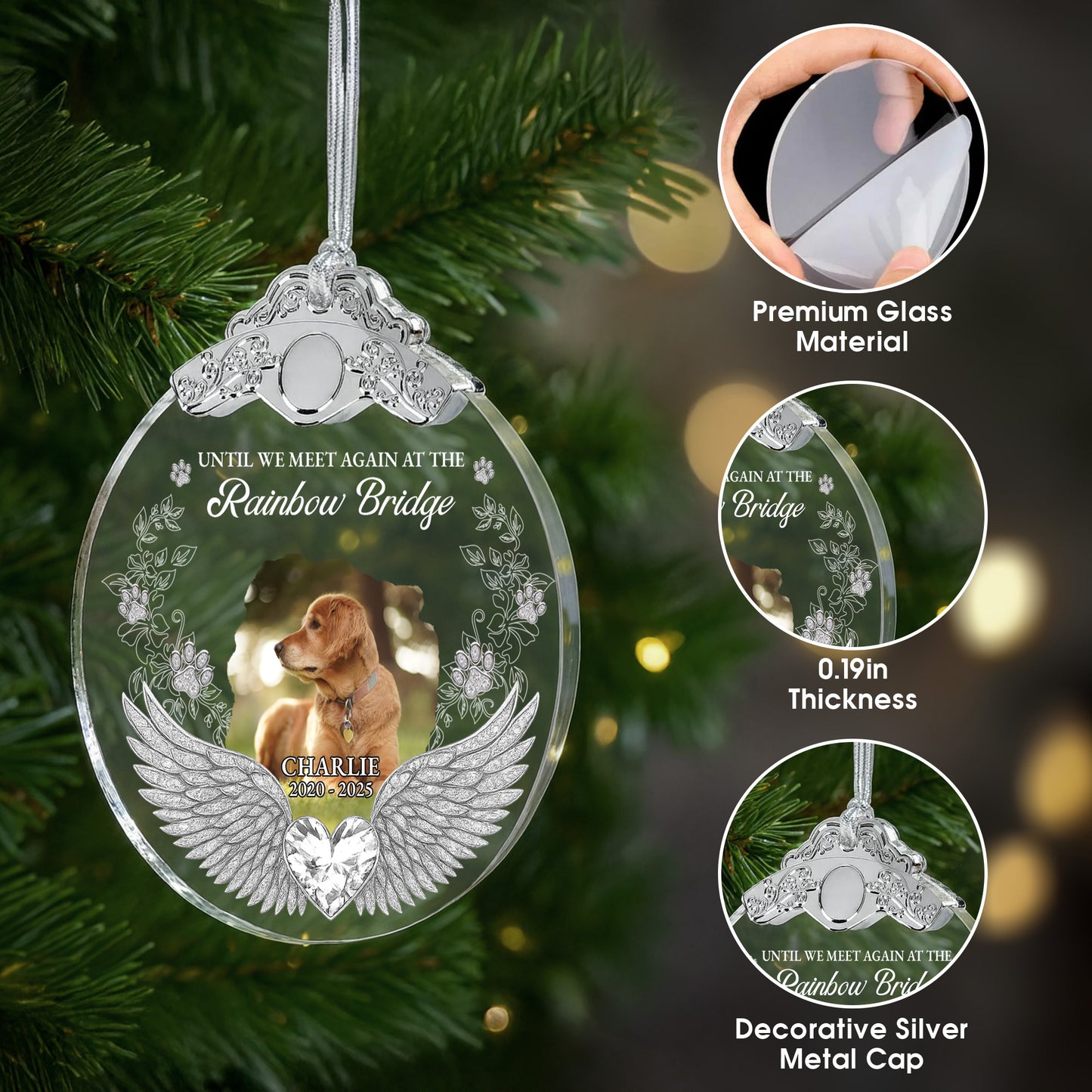 Until We Meet Again At The Rainbow Bridge With Dog And Wings