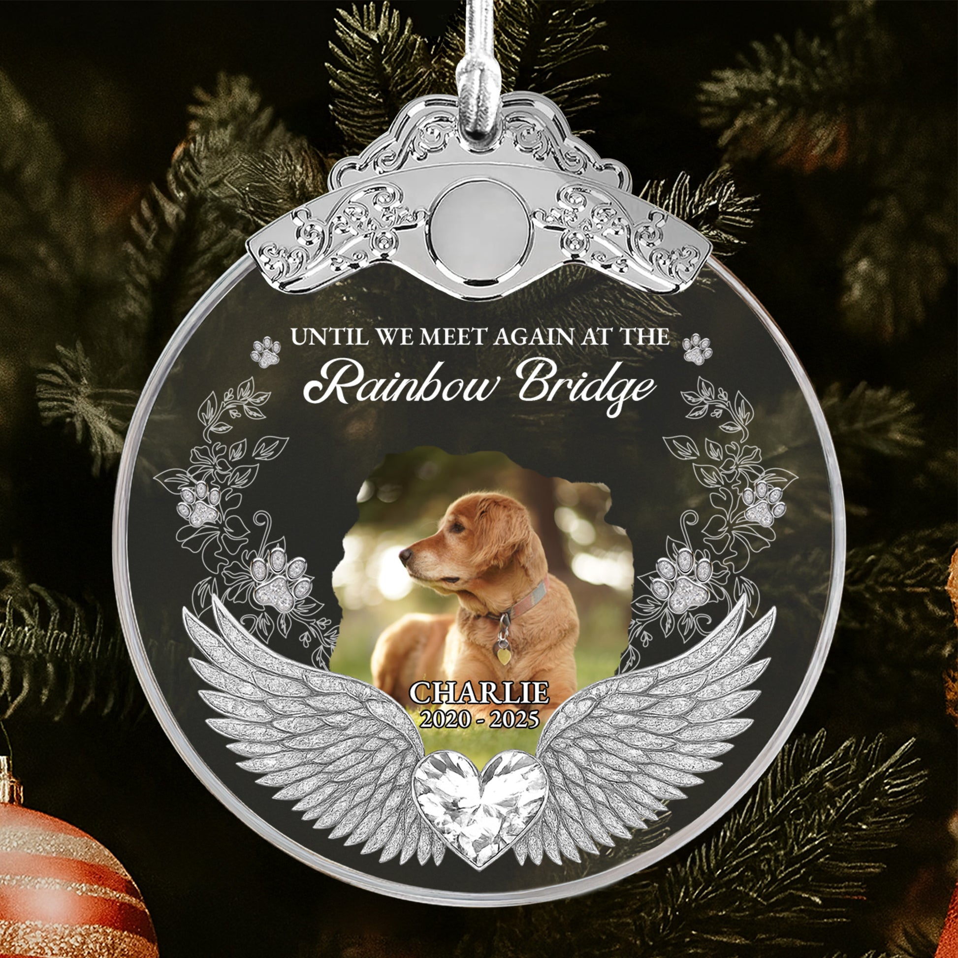 Until We Meet Again At The Rainbow Bridge With Dog And Wings