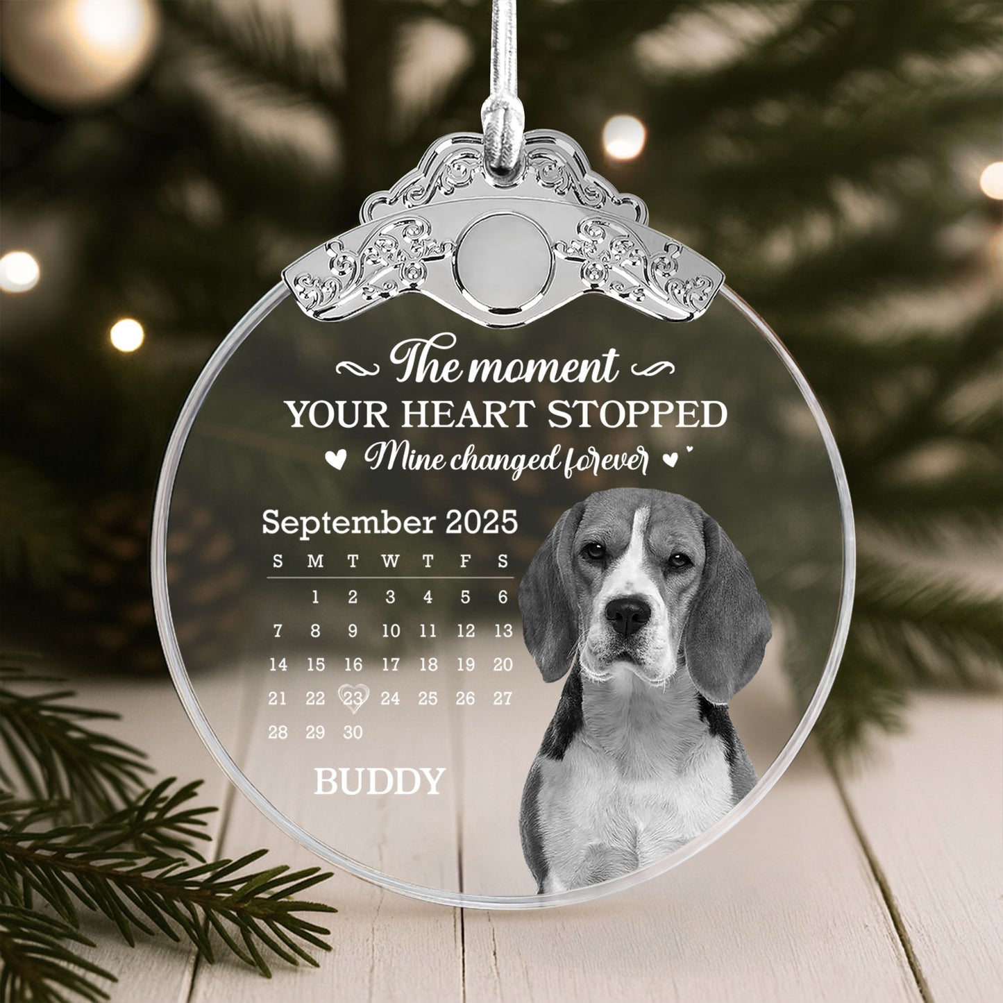The Moment Your Heart Stopped, Memorial Dog Ornament
