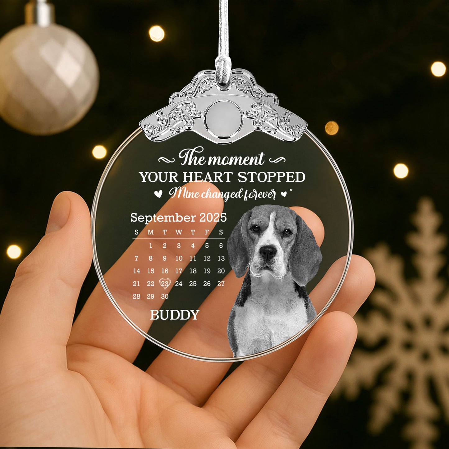 The Moment Your Heart Stopped, Memorial Dog Ornament