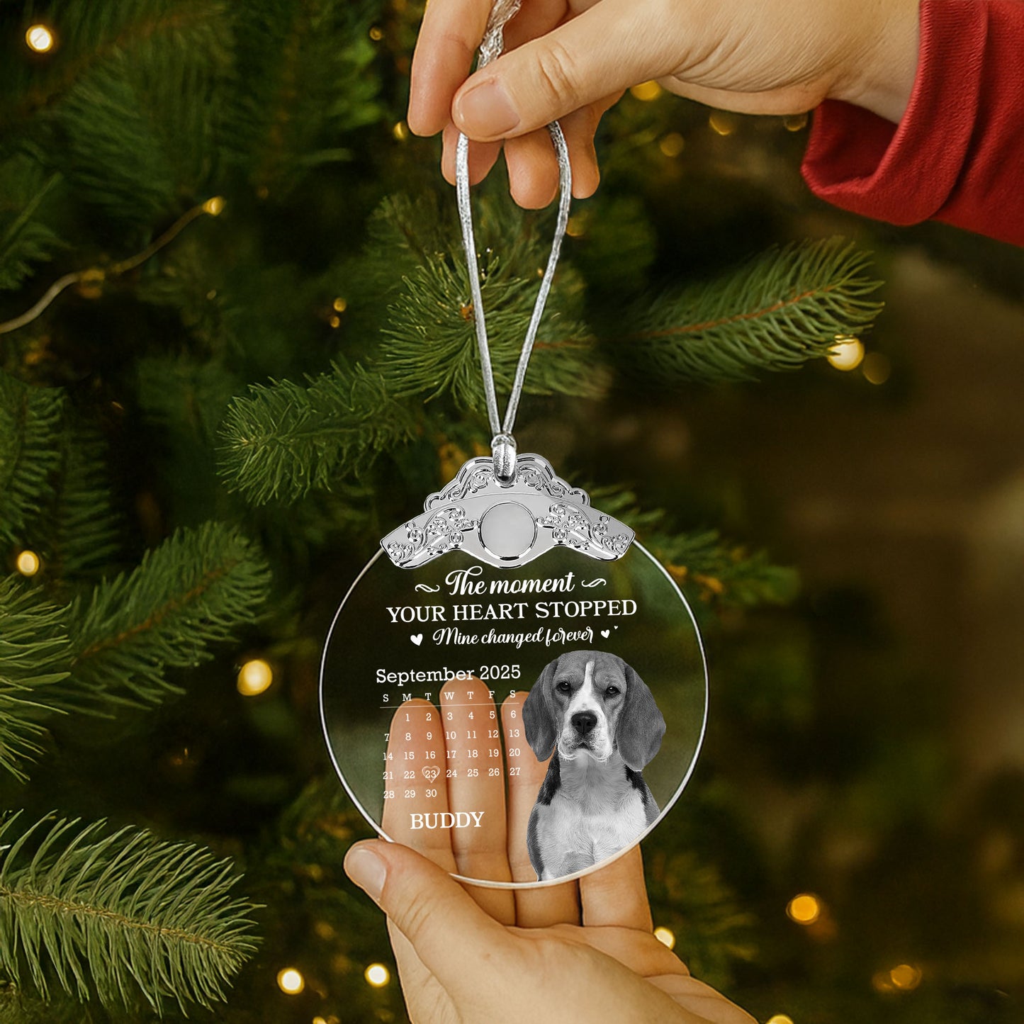 The Moment Your Heart Stopped, Memorial Dog Ornament
