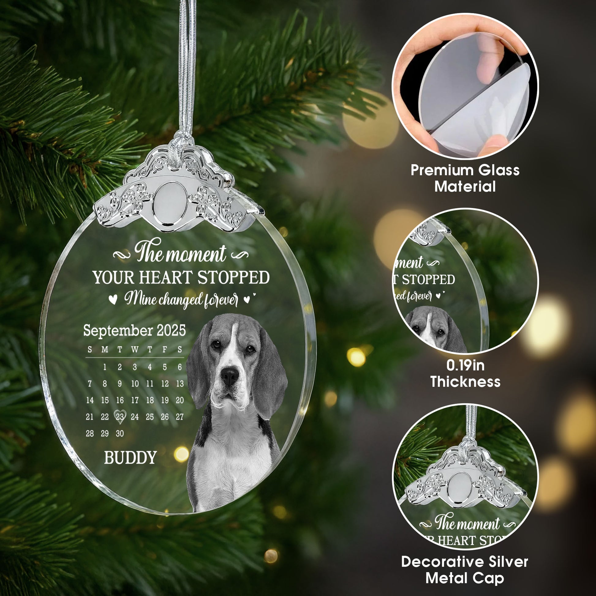 The Moment Your Heart Stopped, Memorial Dog Ornament