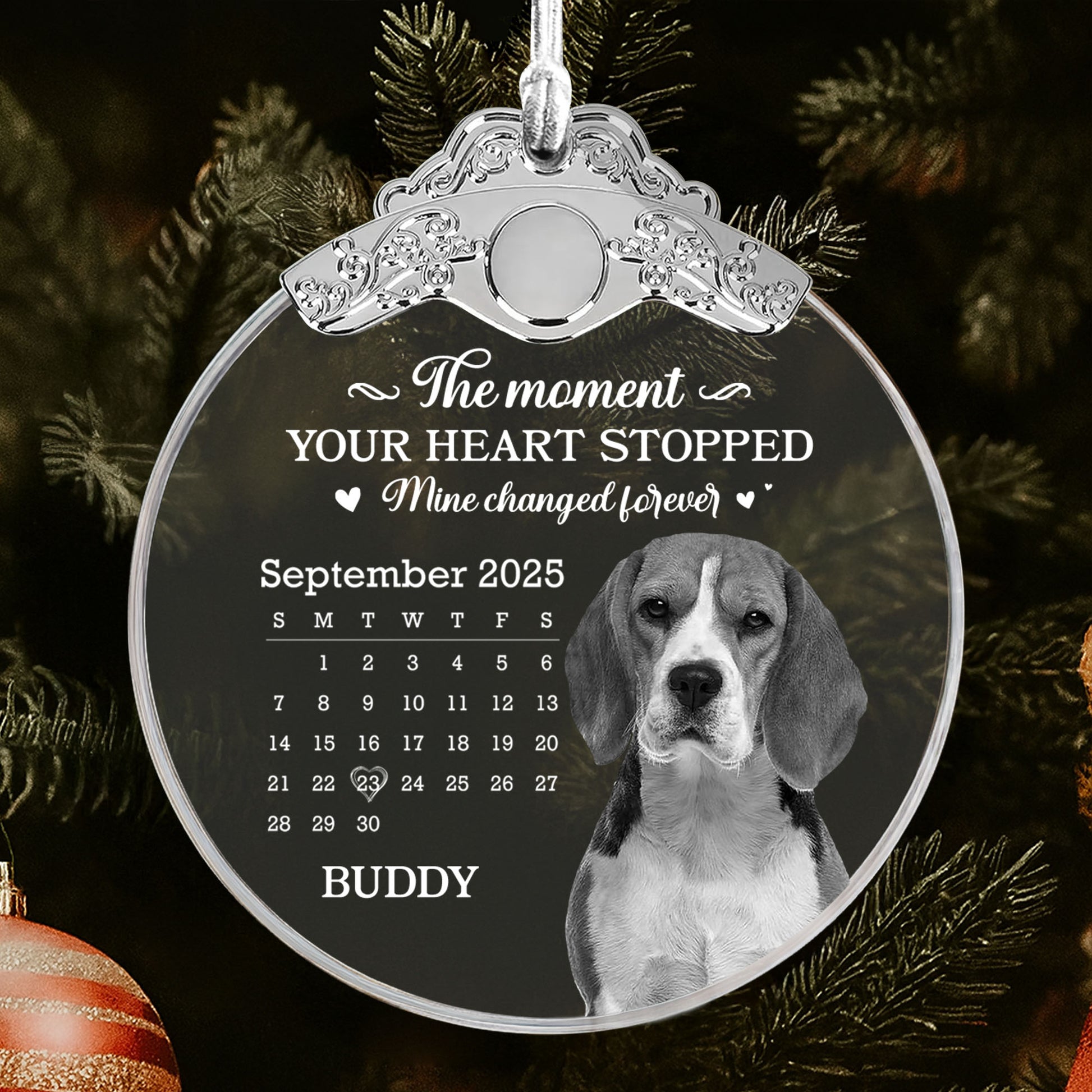 The Moment Your Heart Stopped, Memorial Dog Ornament