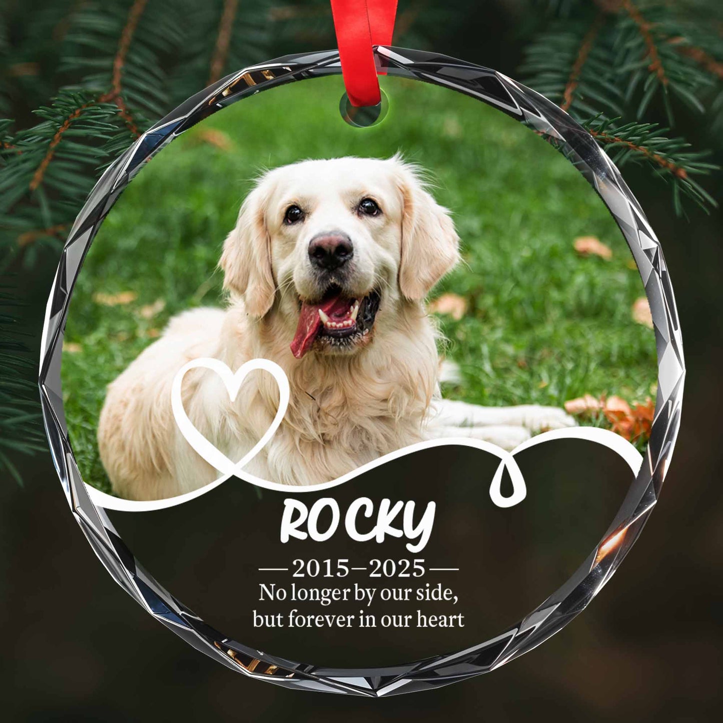 No Longer By Our Side, Forever In Our Heart, Dog And Heart Design