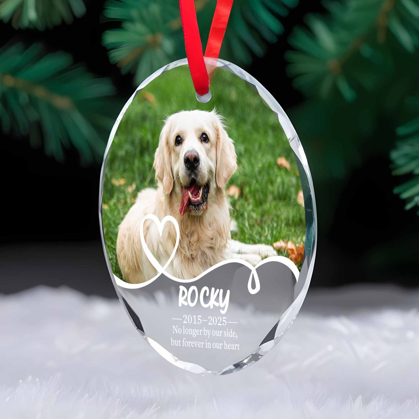 No Longer By Our Side, Forever In Our Heart, Dog And Heart Design