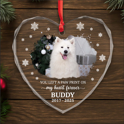 You Left A Paw Print On My Heart Forever, Dog And Snowflakes