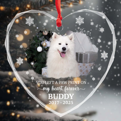 You Left A Paw Print On My Heart Forever, Dog And Snowflakes