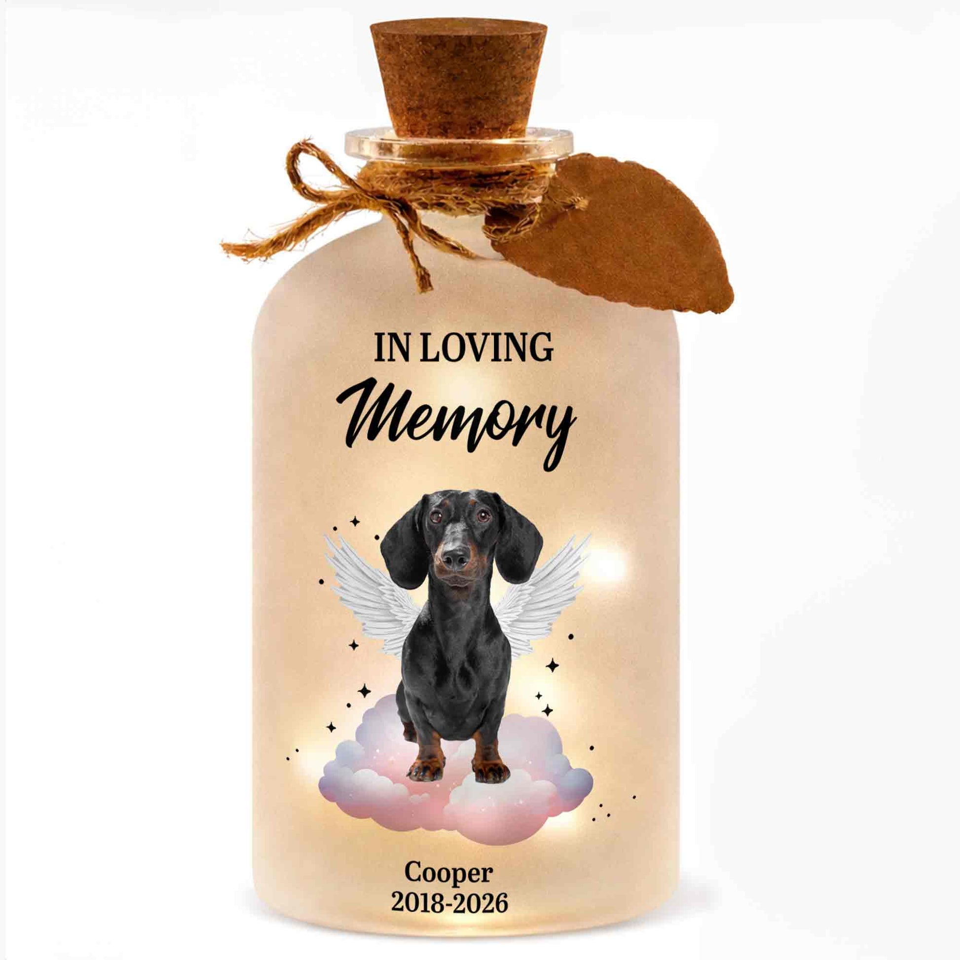 In Loving Memory Dog With Angel Wings And Clouds