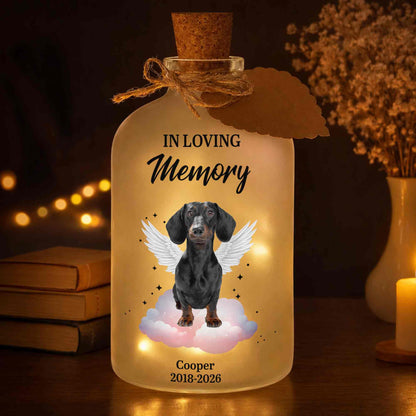 In Loving Memory Dog With Angel Wings And Clouds