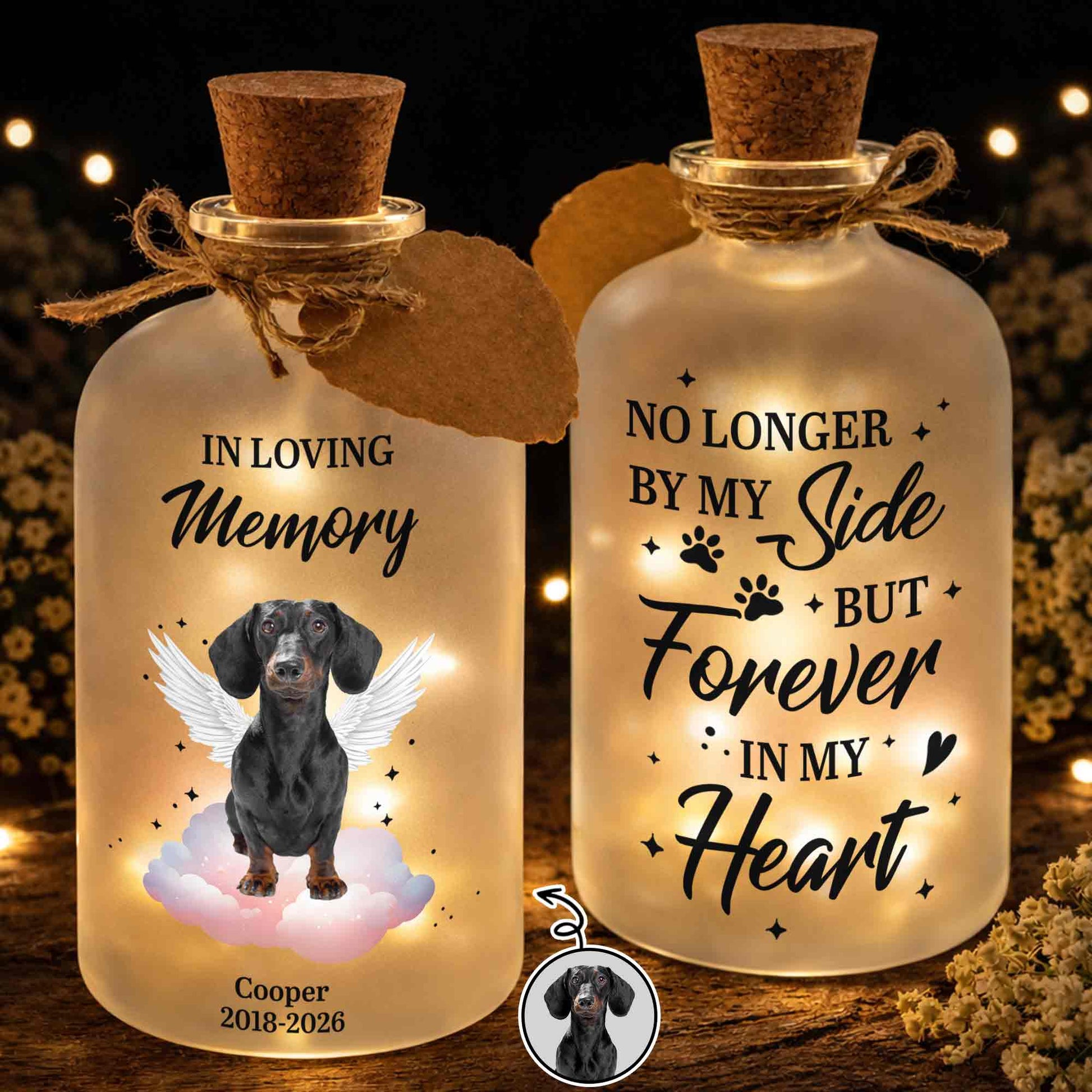 In Loving Memory Dog With Angel Wings And Clouds