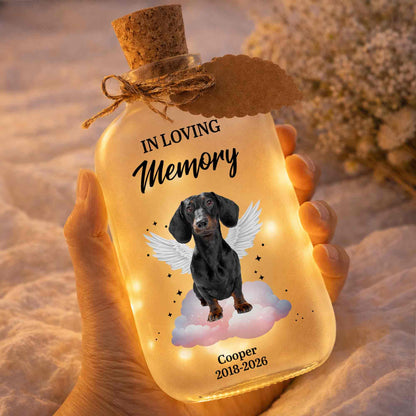 In Loving Memory Dog With Angel Wings And Clouds