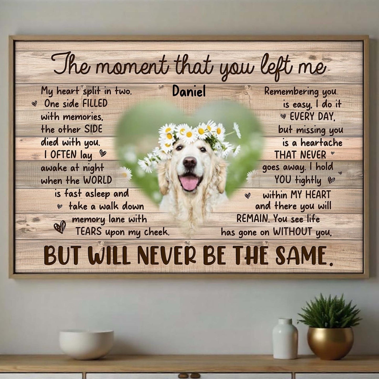 The Moment That You Left Me, Memories Of A Beloved Dog