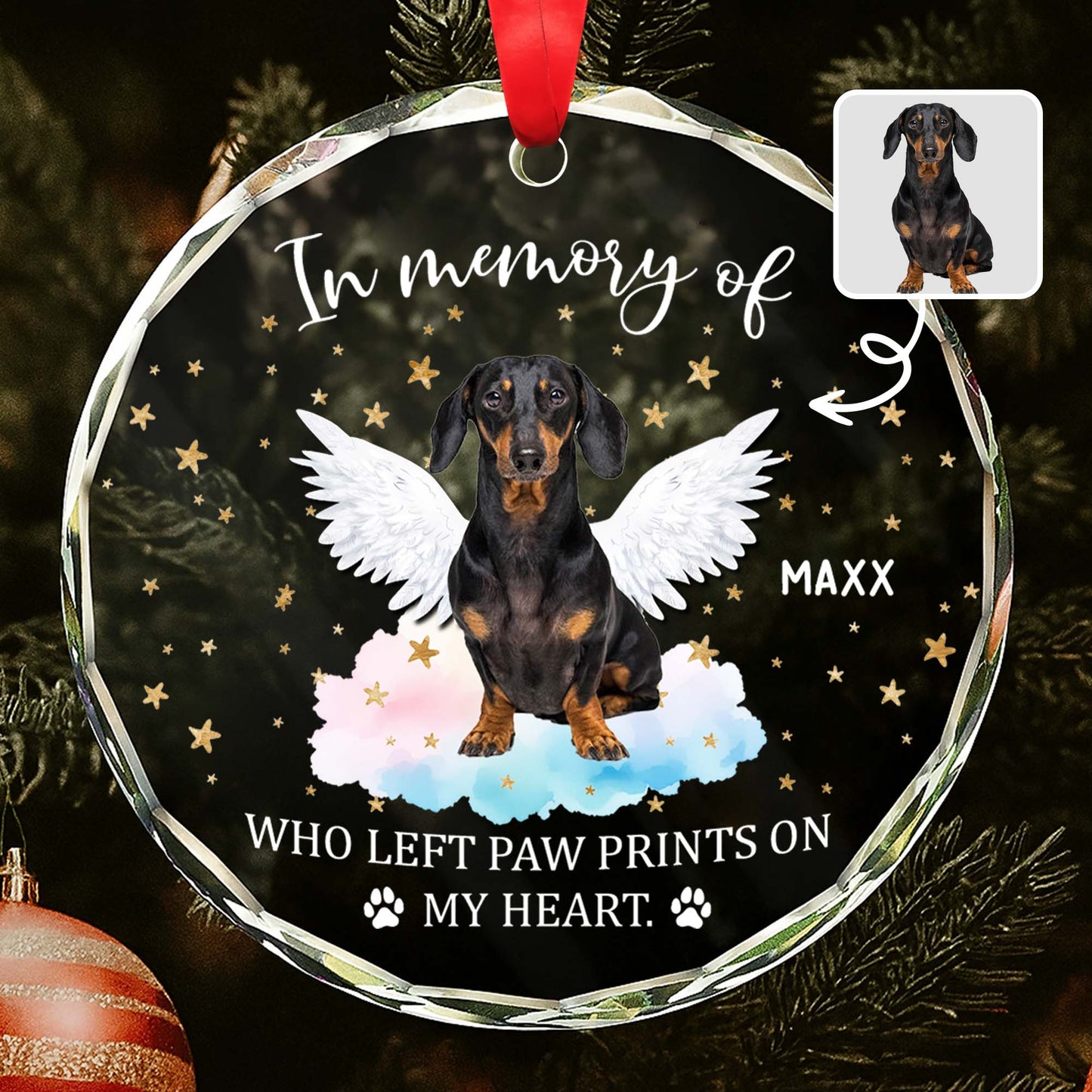 In Memory Of Beloved Pets With Wings And Paw Prints