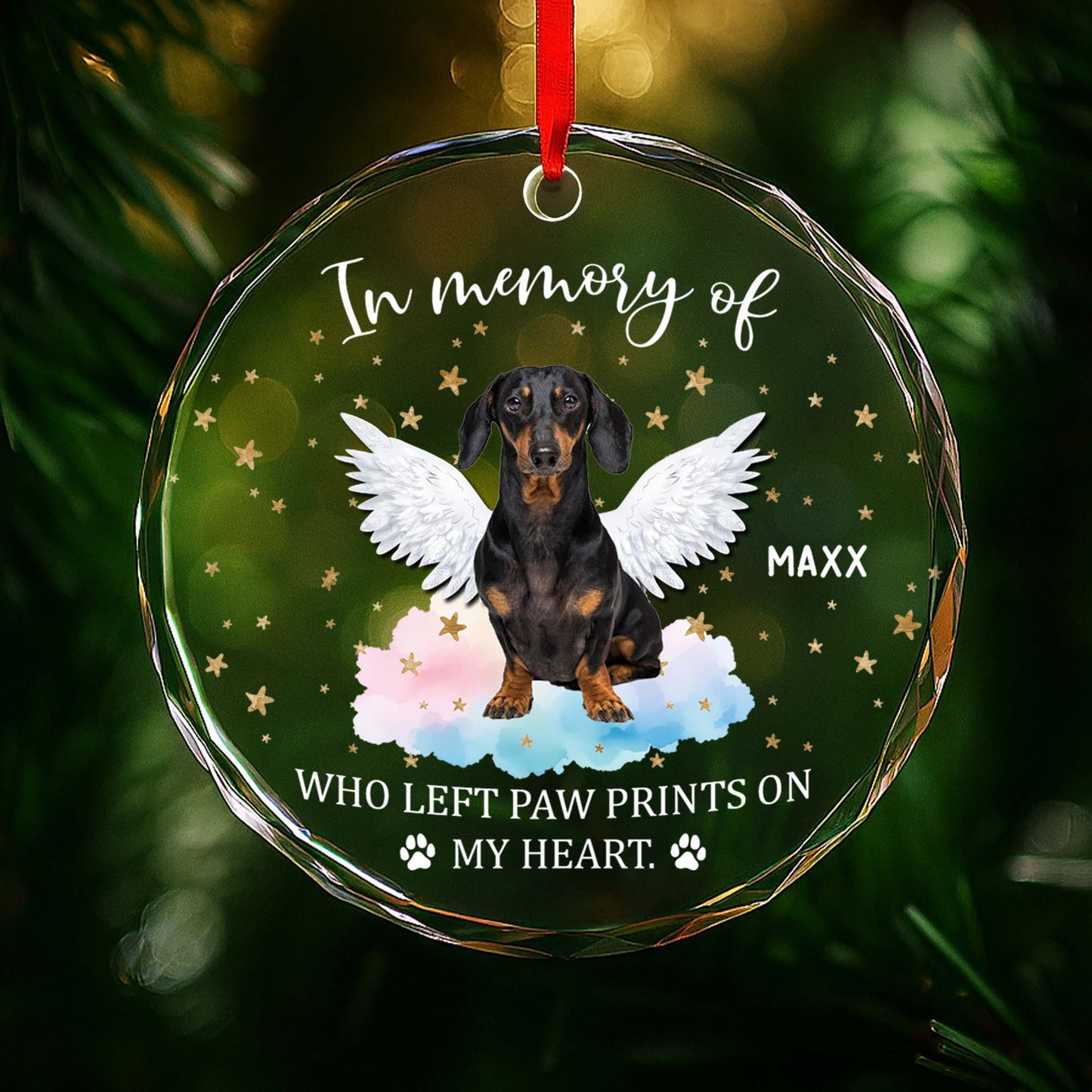 In Memory Of Beloved Pets With Wings And Paw Prints