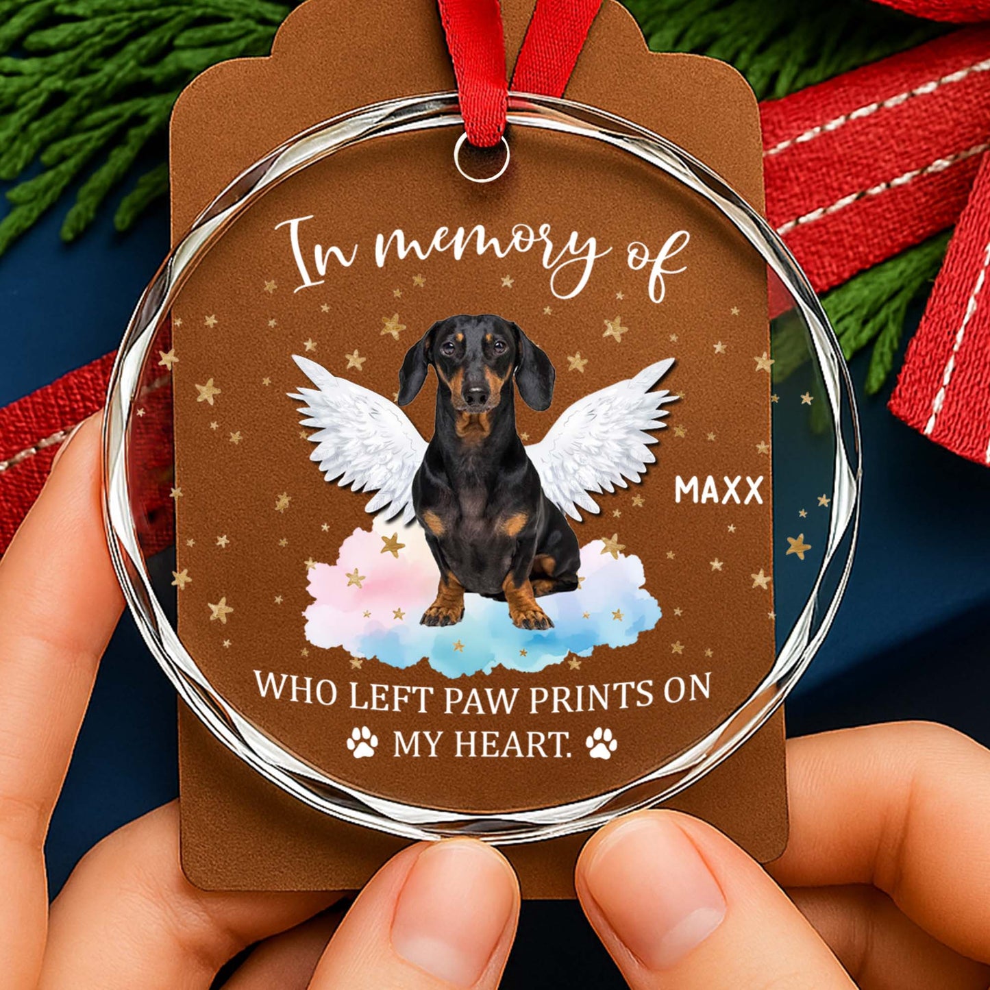 In Memory Of Beloved Pets With Wings And Paw Prints