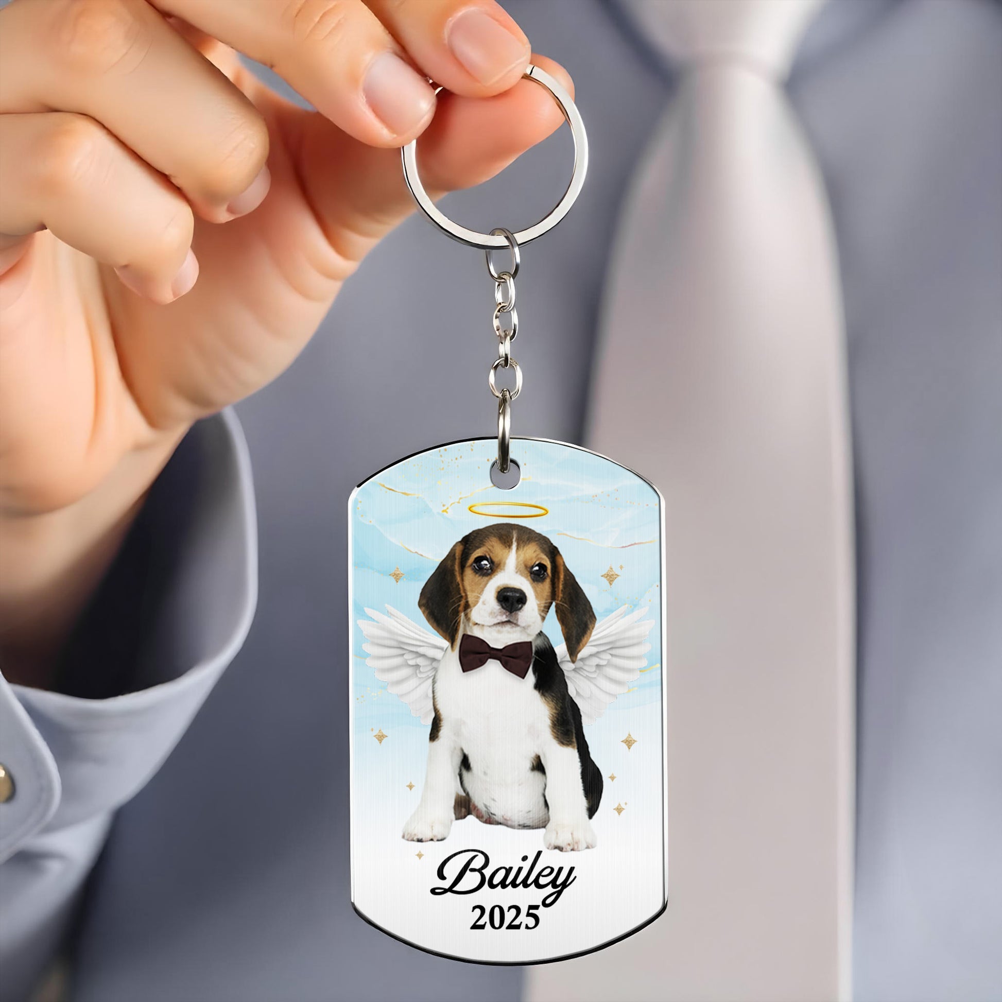 Your Light Will Always Shine In My Heart, Angel Wings And Dog