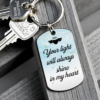 Your Light Will Always Shine In My Heart, Angel Wings And Dog