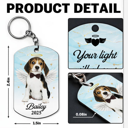 Your Light Will Always Shine In My Heart, Angel Wings And Dog