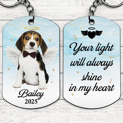 Your Light Will Always Shine In My Heart, Angel Wings And Dog
